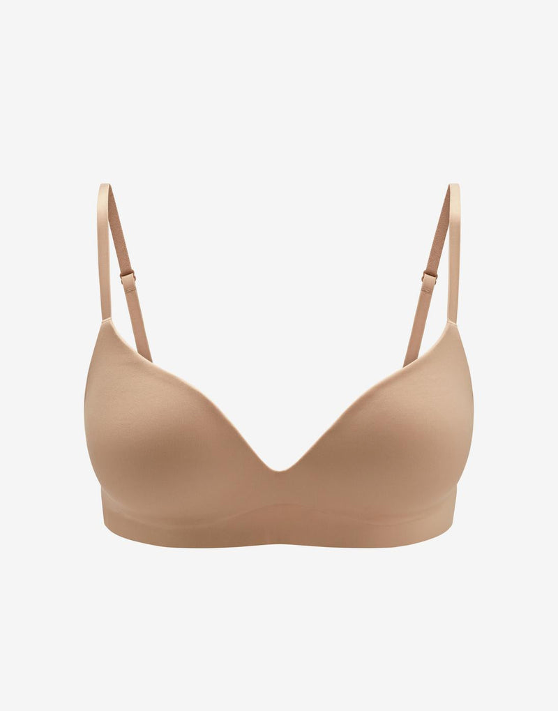 Zero Edge™ Wireless Push-Up Bra Taupe Braelia - vue 1