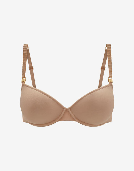 Cotton Underwire Nursing Bra Taupe Braelia - vue 1