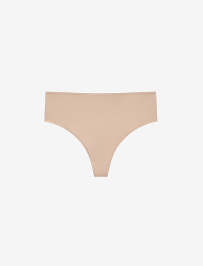 24/7® Classic High Waist Thong Taupe Braelia - vue 3