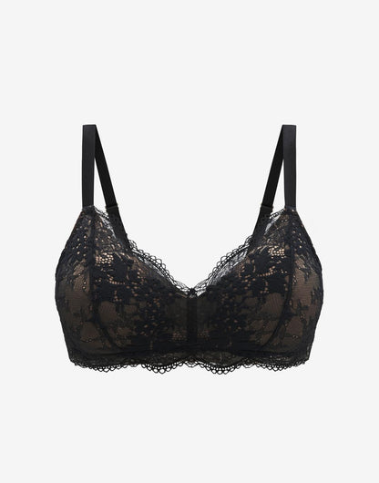 All Day Lace Wireless Bra Noir Braelia - vue 1