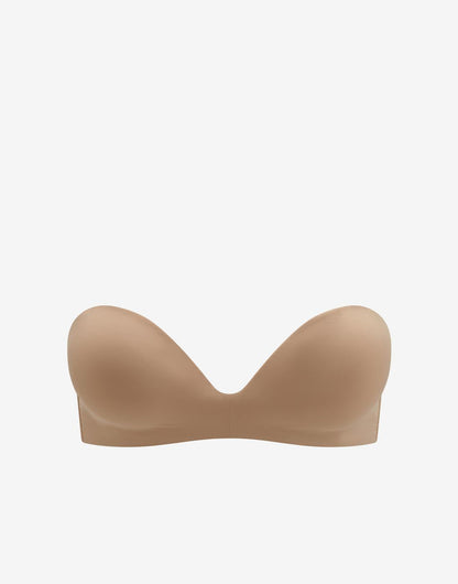 24/7® Classic Strapless Push-Up Bra Taupe Braelia - vue 1