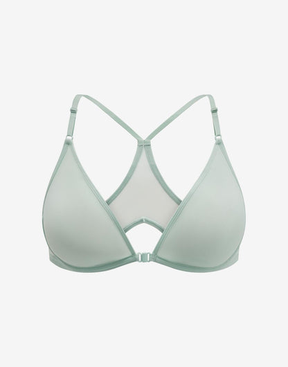 Bare Mesh Front Close Racerback Bra Rêverie Braelia - vue 1