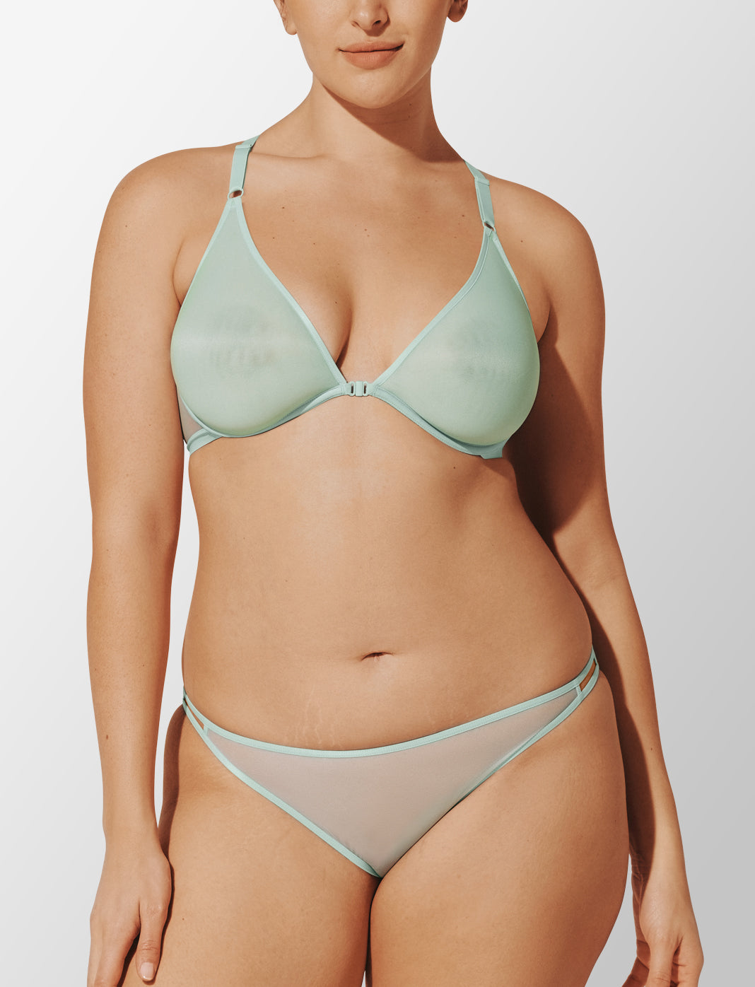 Bare Mesh Front Close Racerback Bra Rêverie Braelia - vue 2