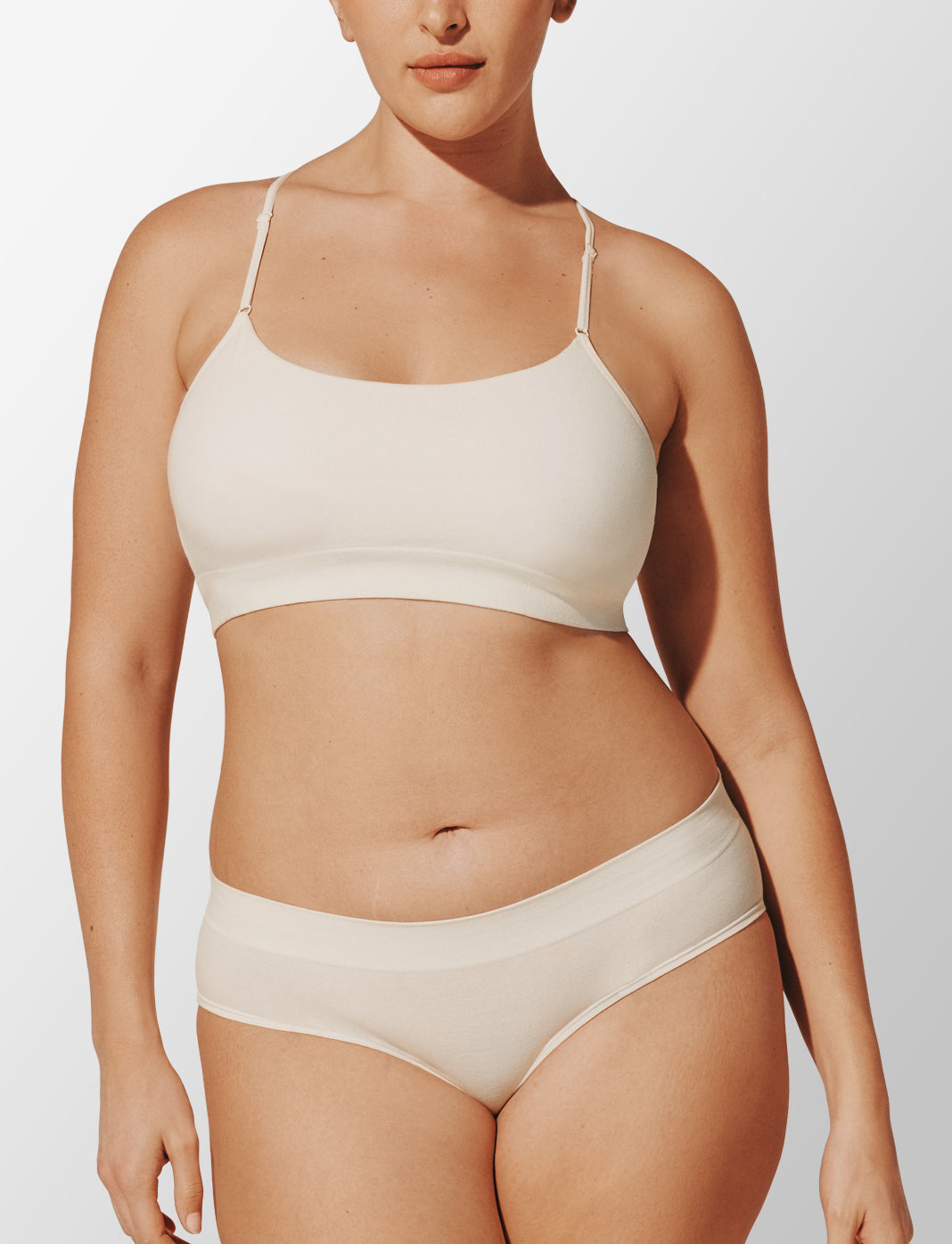 Seamless Stretch Cotton Wireless Bralette Sel de mer Braelia - vue 2