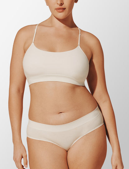 Seamless Stretch Cotton Wireless Bralette Sel de mer Braelia - vue 2