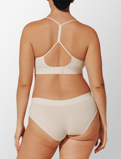 Seamless Stretch Cotton Wireless Bralette Sel de mer Braelia - vue 4