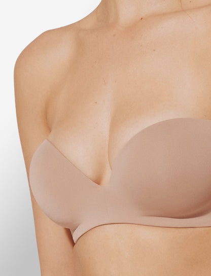 24/7® Classic Strapless Push-Up Bra Taupe Braelia - vue 5