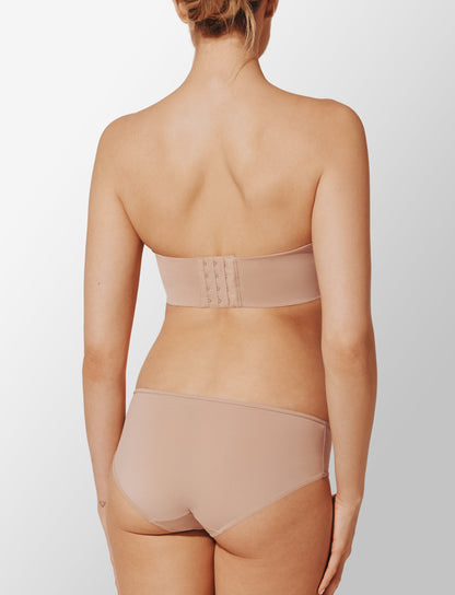 24/7® Classic Strapless Push-Up Bra Taupe Braelia - vue 4