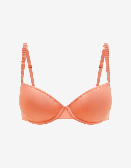 24/7® Classic T-Shirt Bra Abricot Braelia - vue 1