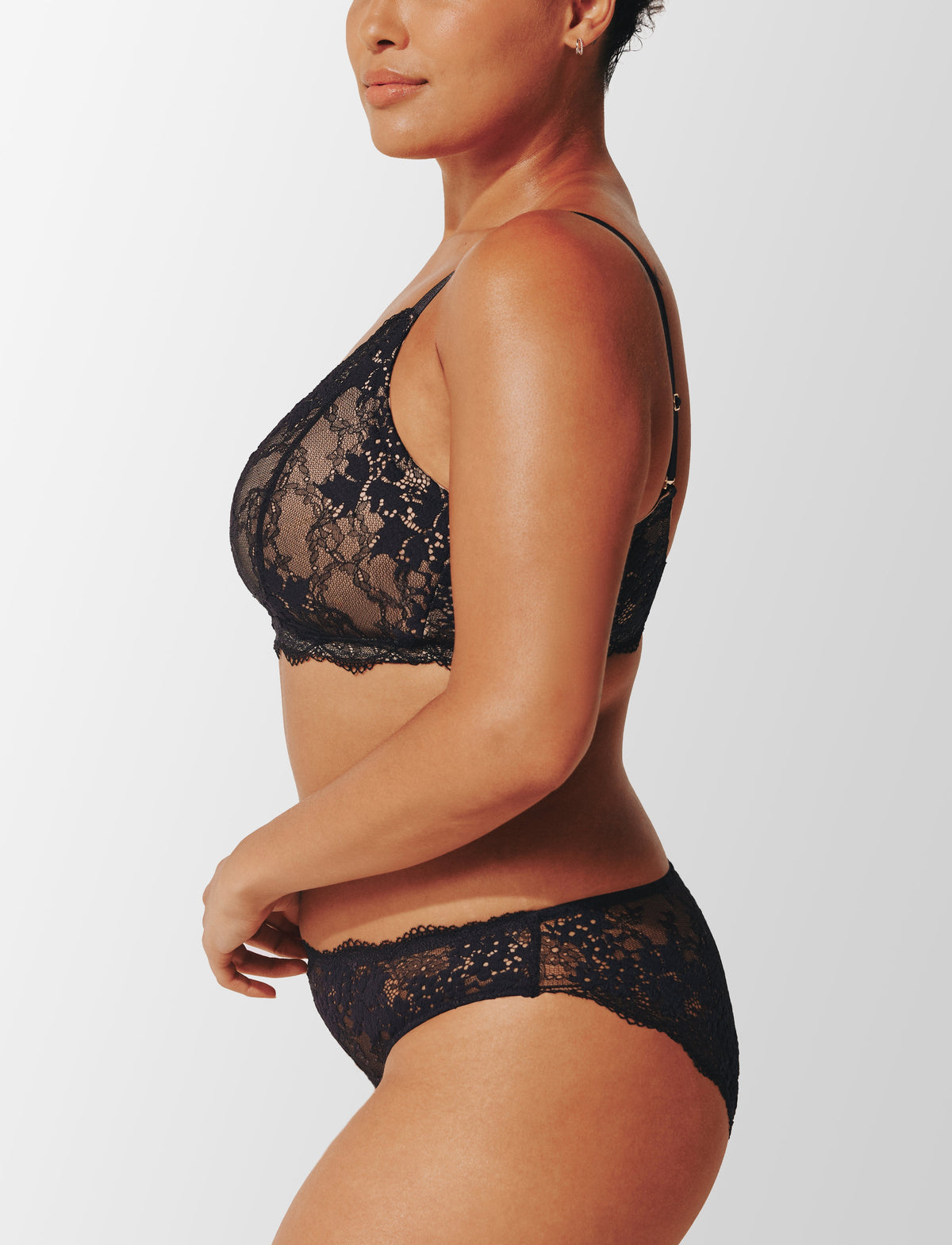 All Day Lace Wireless Bra Noir Braelia - vue 3