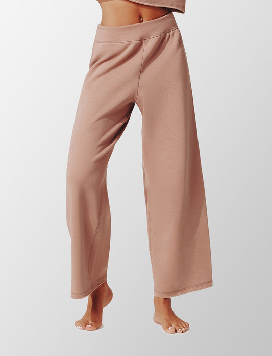 Cuddle Fleece Reversible Lounge Pants Taupe Braelia - vue 1