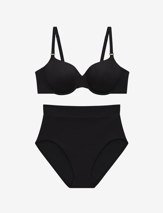 Swim High Waist Bikini Swim Set Noir Braelia - vue 1